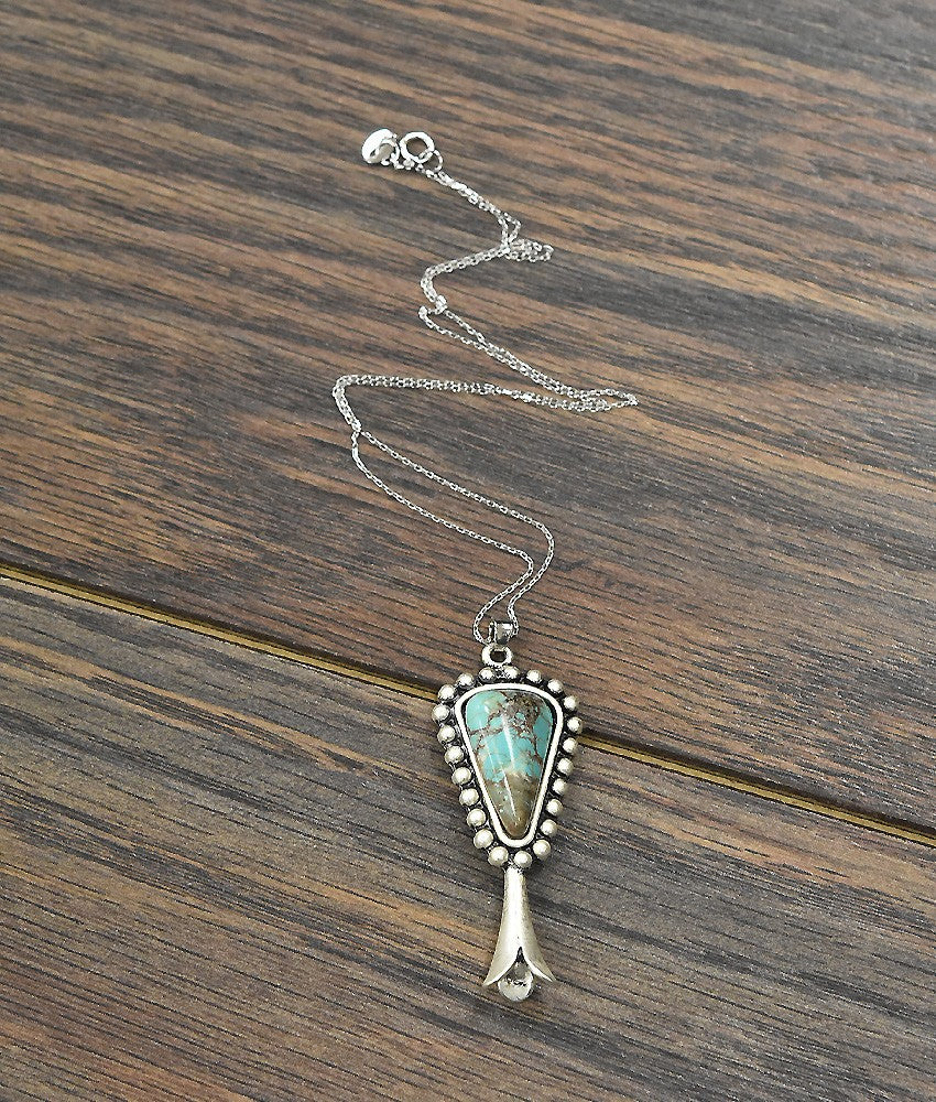 Sterling Silver Turquoise Pendant Necklace