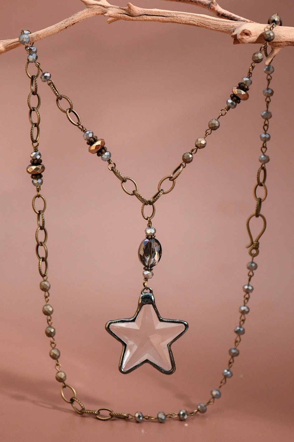 Star Pendant Beaded Necklace
