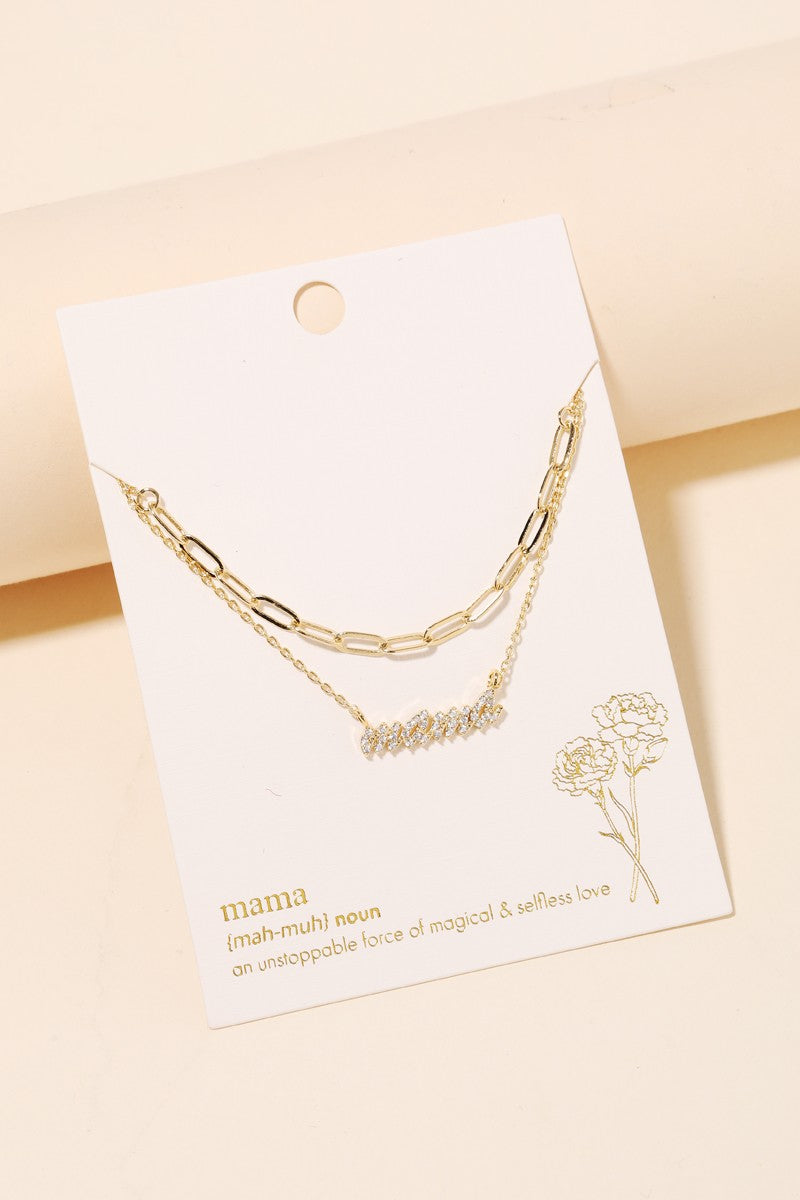 Pavé Mama Necklace