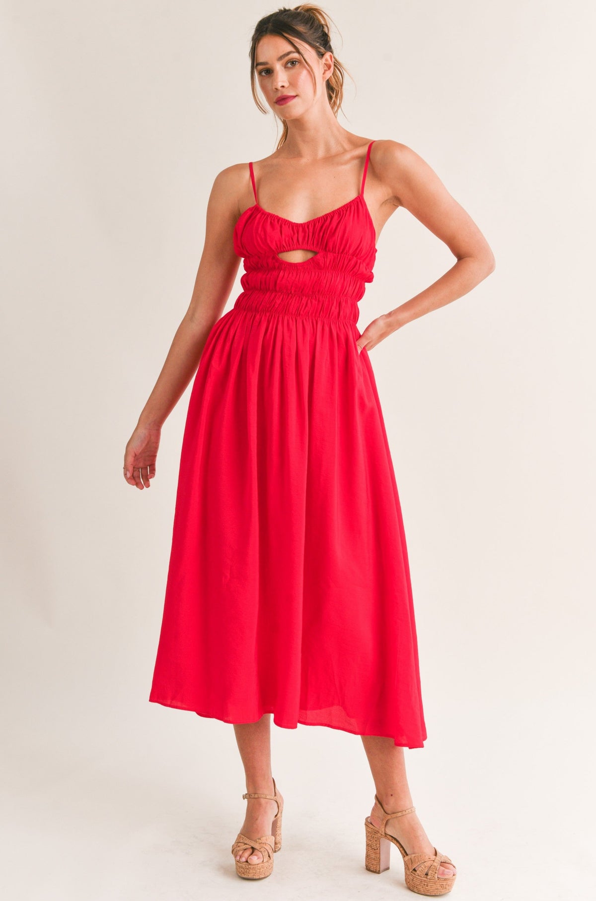 Red Hot Midi Dress – Ooh La Luxe