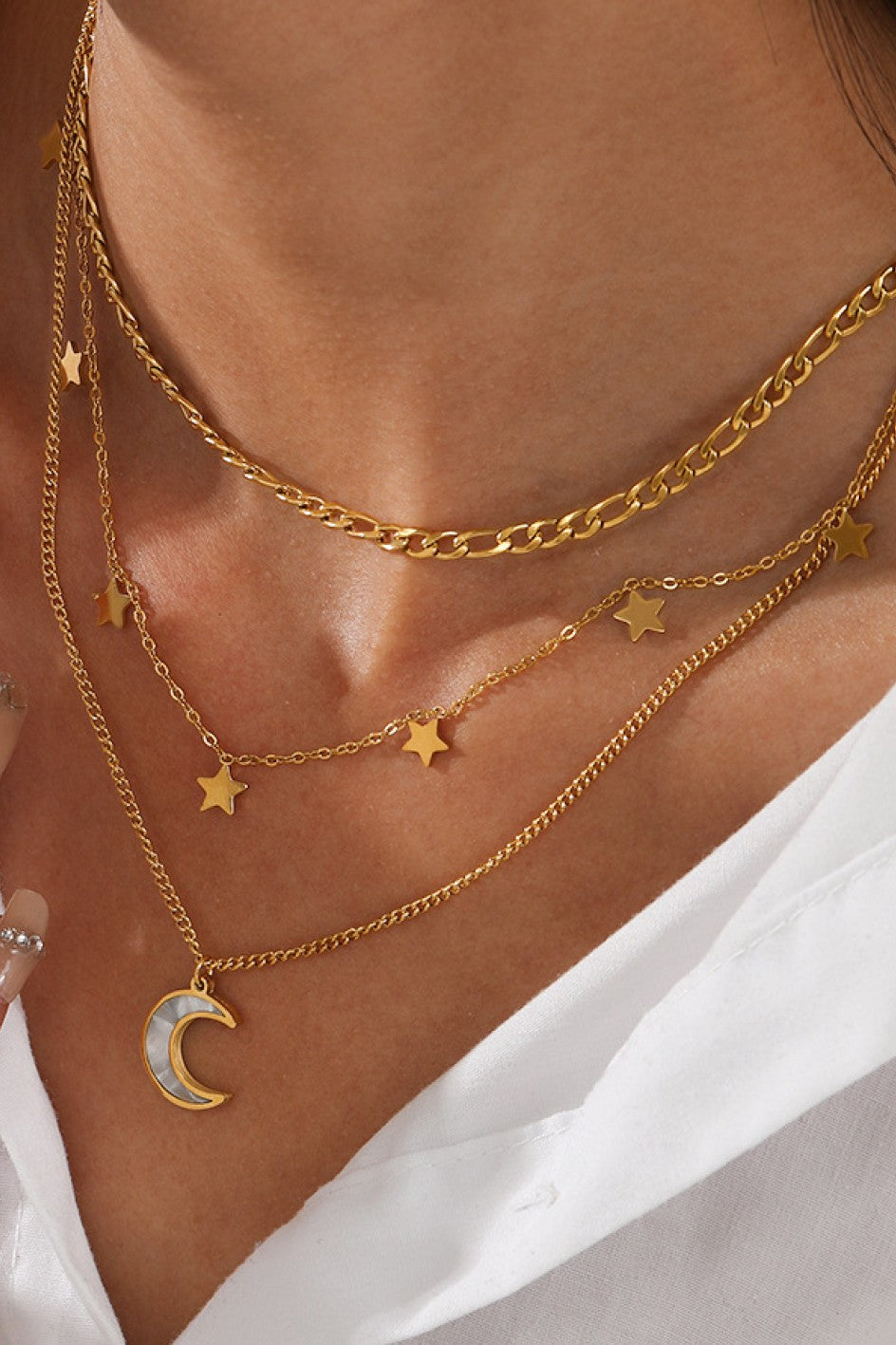 Stars & Moon Layered Necklace