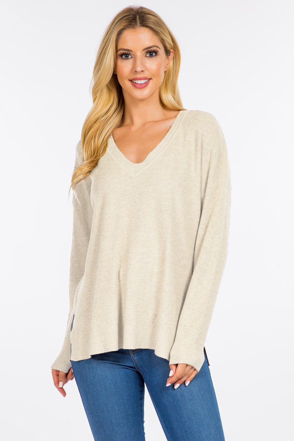 Gina Waffle Knit Pullover
