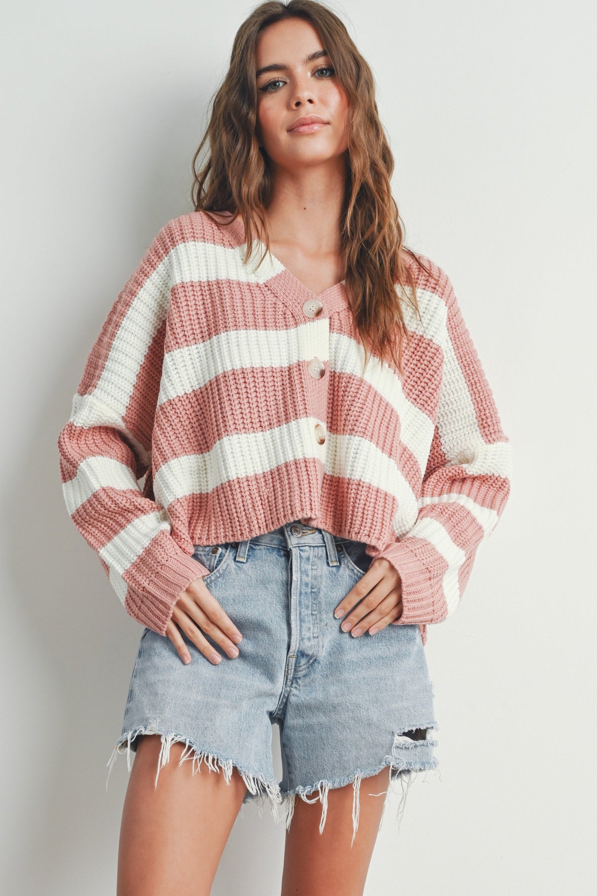 Melody Striped Knit Cardigan