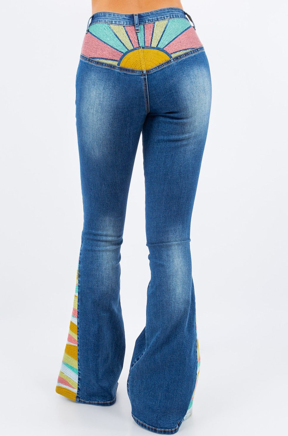 Sunrise Embroidered Flare Jeans