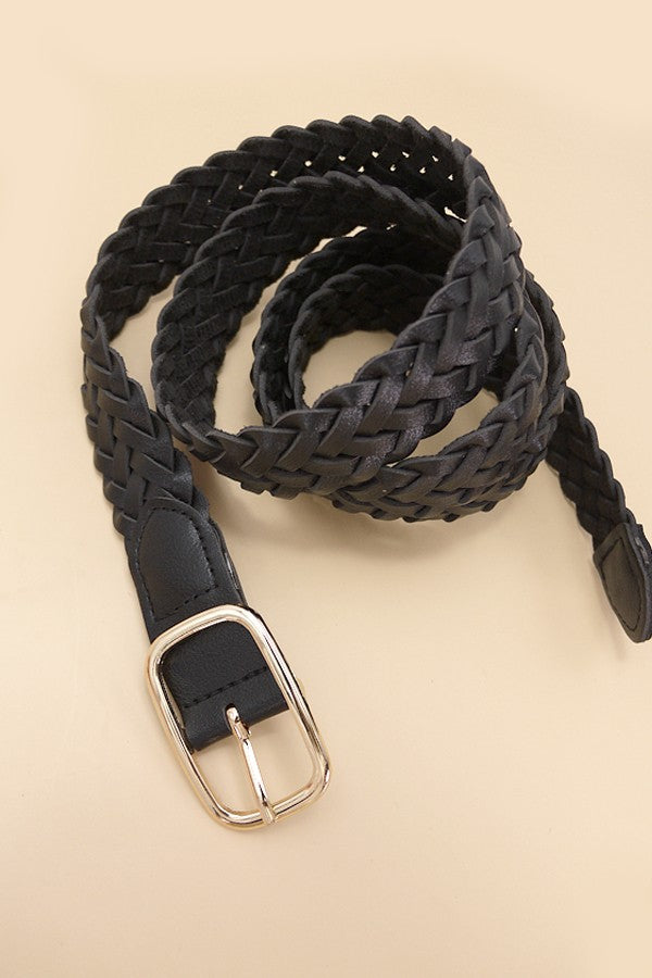 Braided Faux Leather Belt
