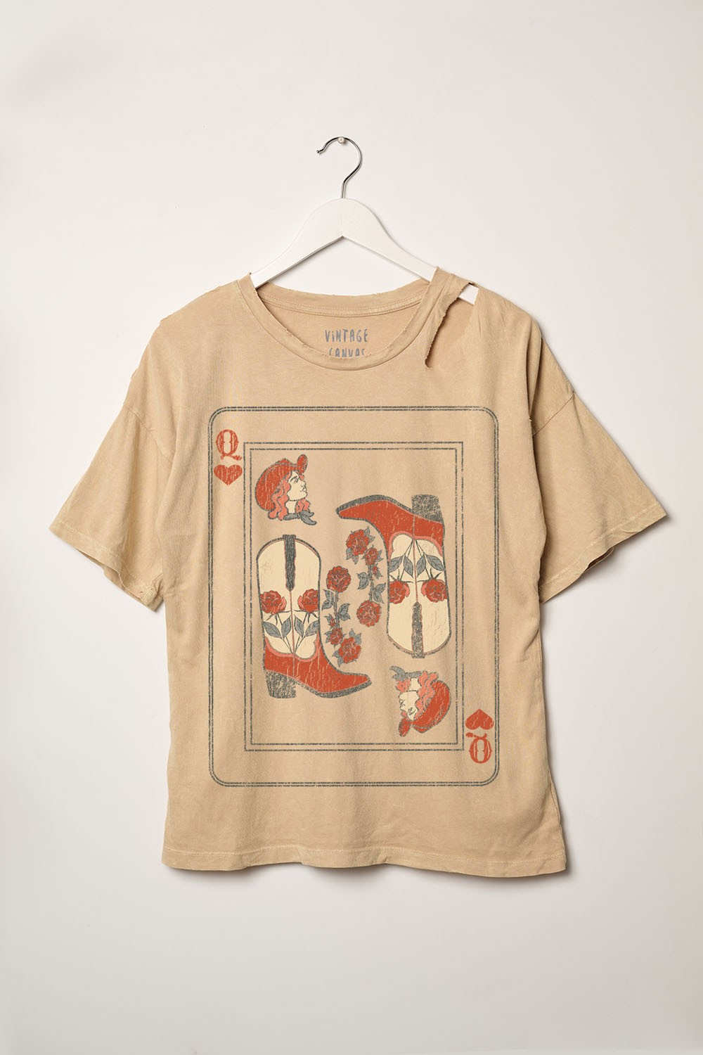 Queen Playing Card Vintage Western Graphic Tee