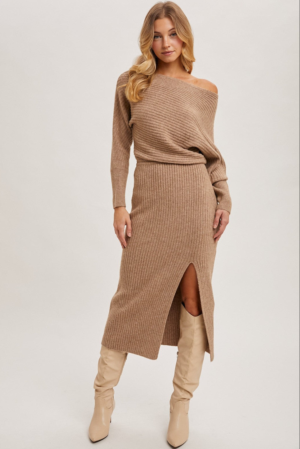 Neyda Midi Knit Sweater Dress