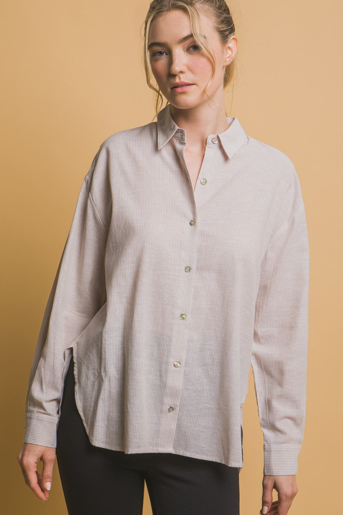 Nina Linen Button Down