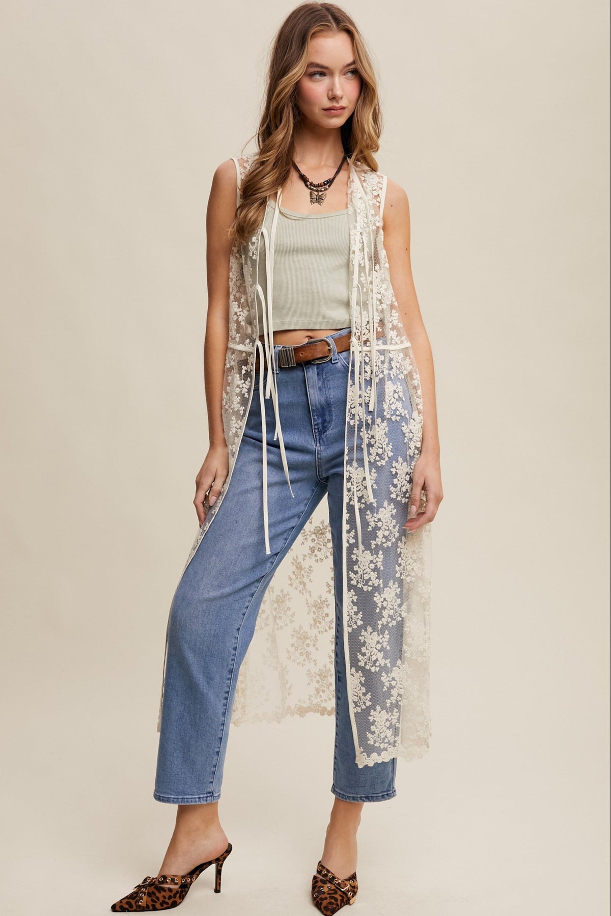 Lyla Lace Vest