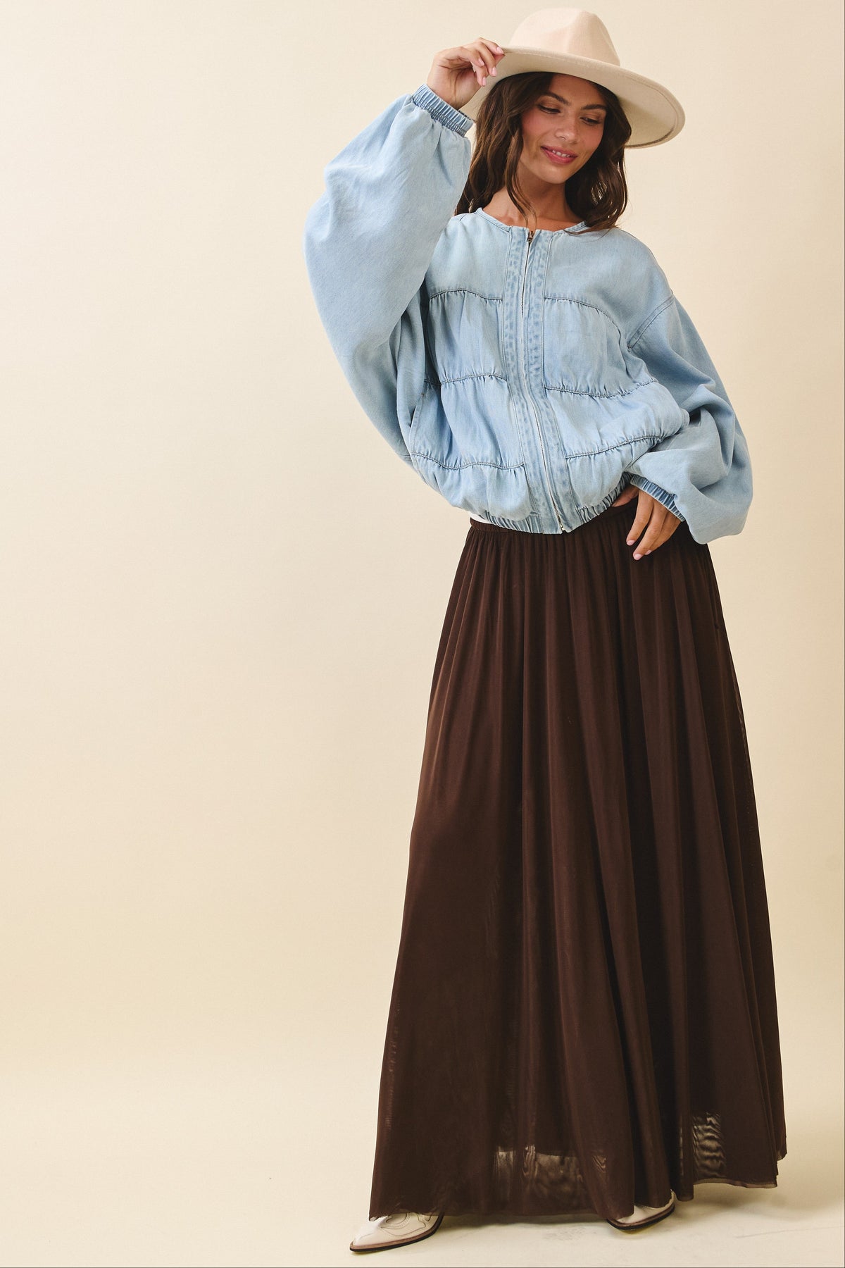 Medina Mesh Maxi Skirt