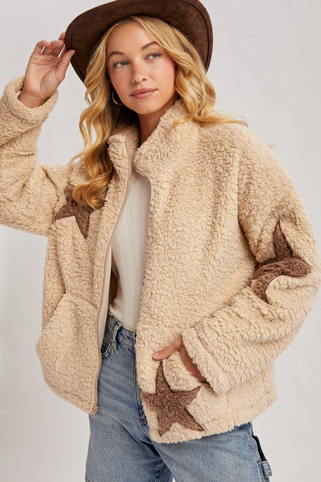 Aria Sherpa Teddy Jacket
