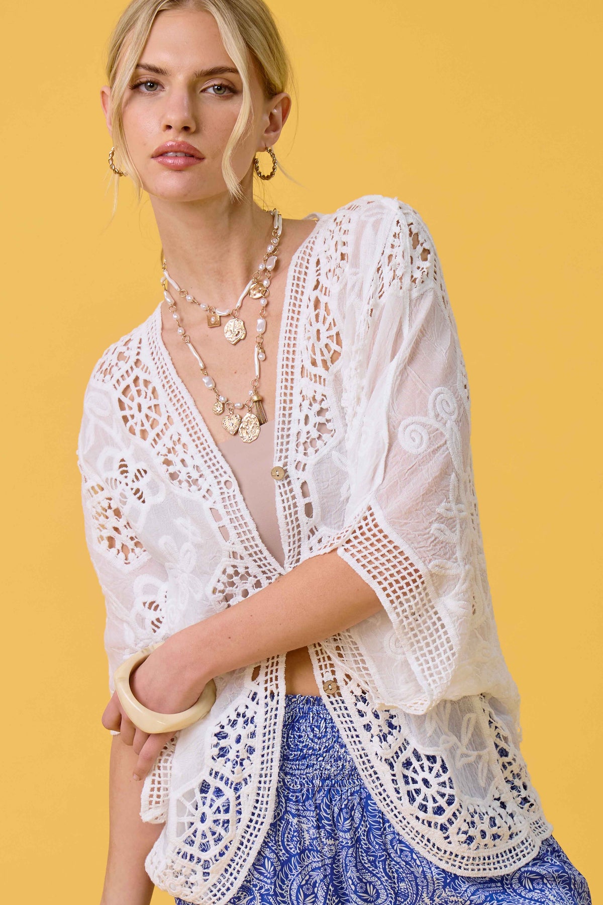 Crochet Floral Cardigan