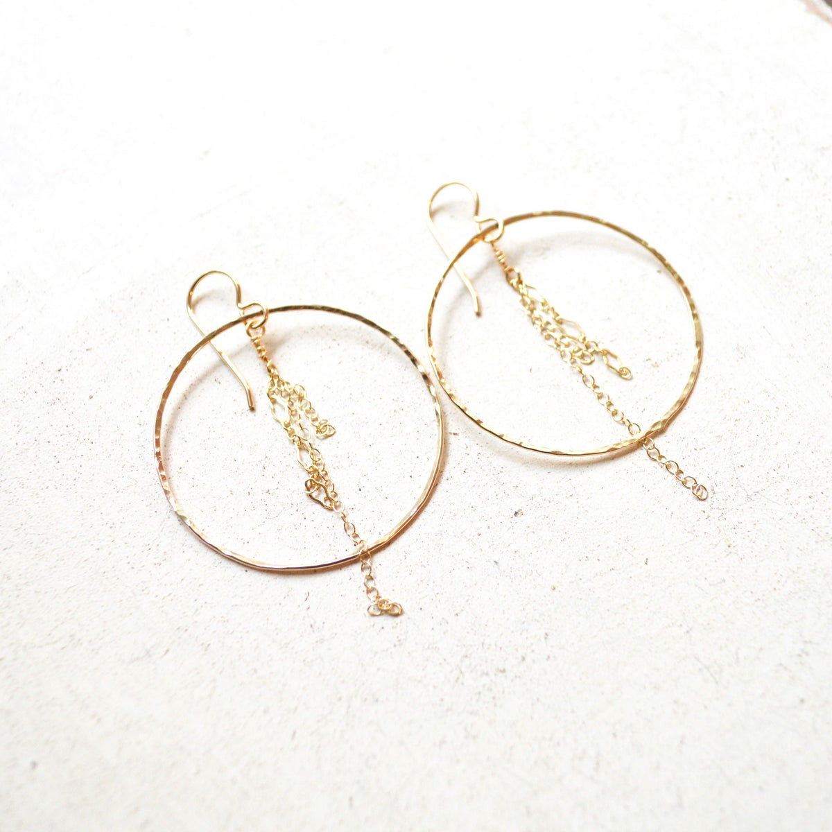 Chain Hammered Hoops
