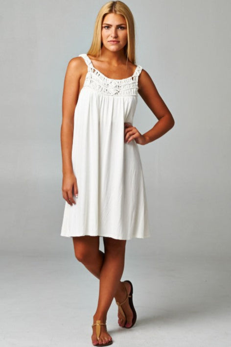 Crochet Tunic Mini Dress