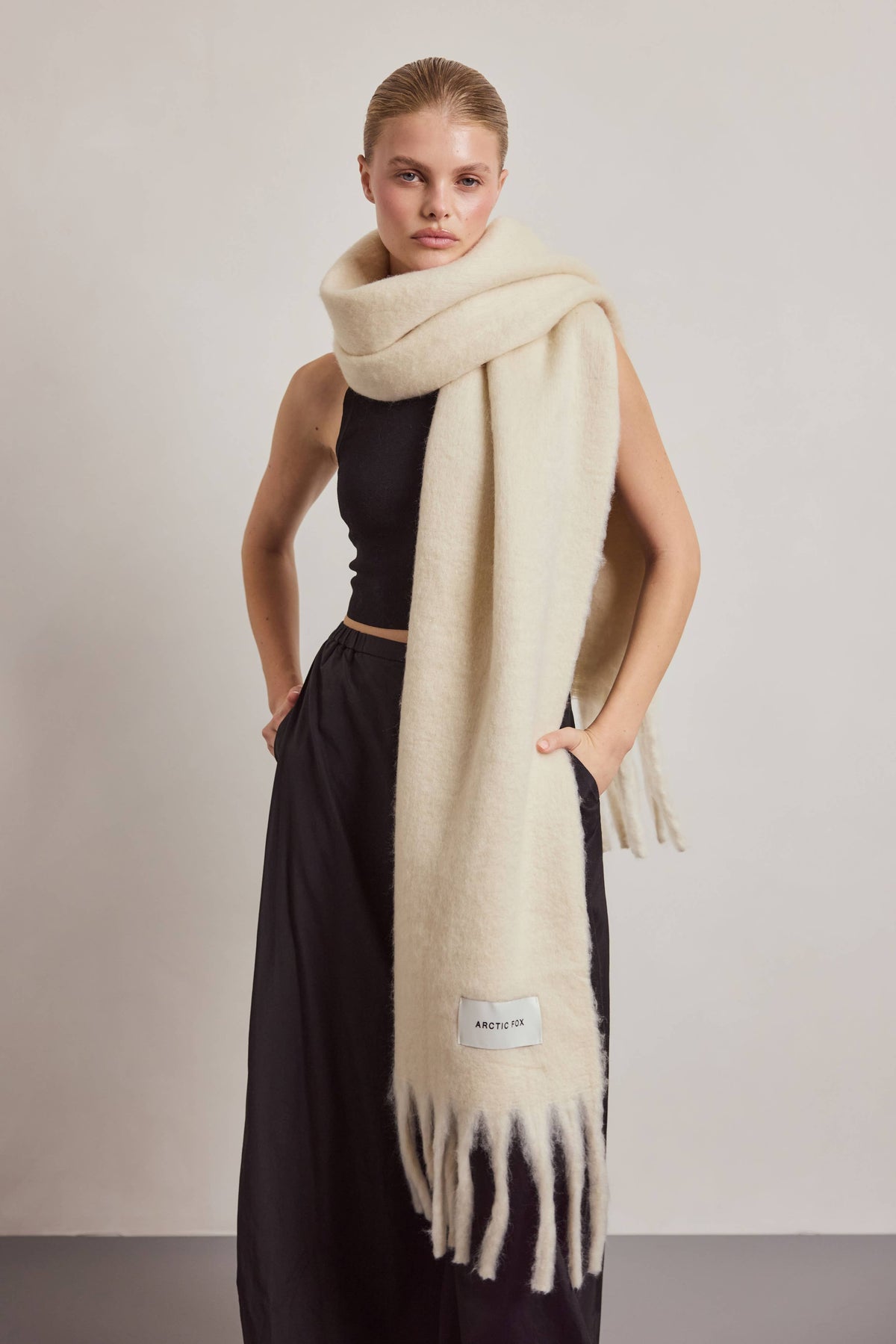 The Reykjavik Scarf - 100% Recycled - Pebble Beige