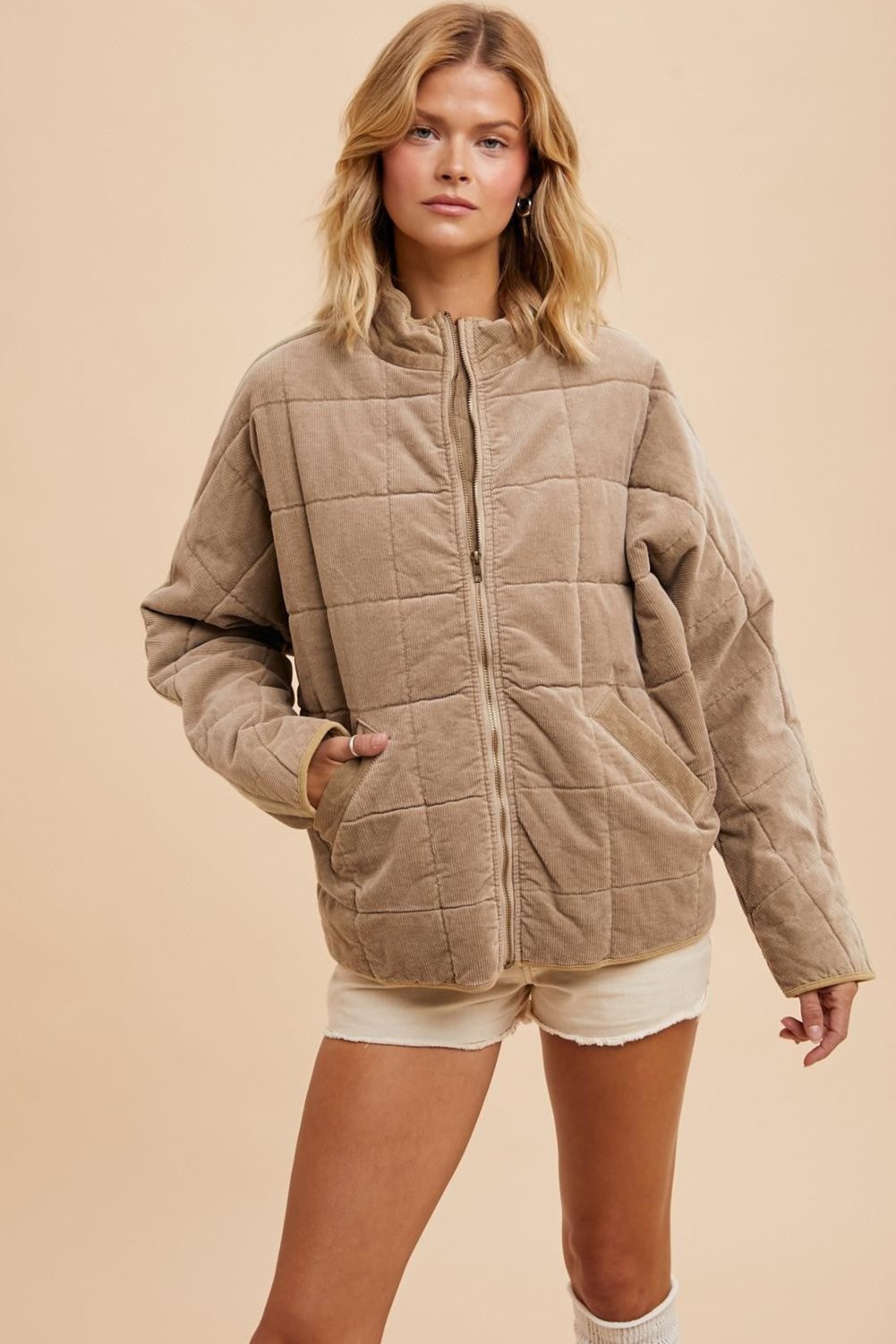 Corduroy Puffer Jacket