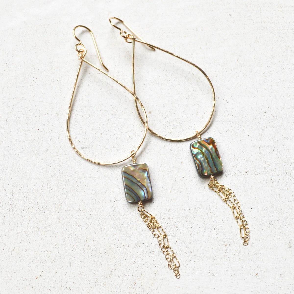 Abalone Shell Teardrop Earrings