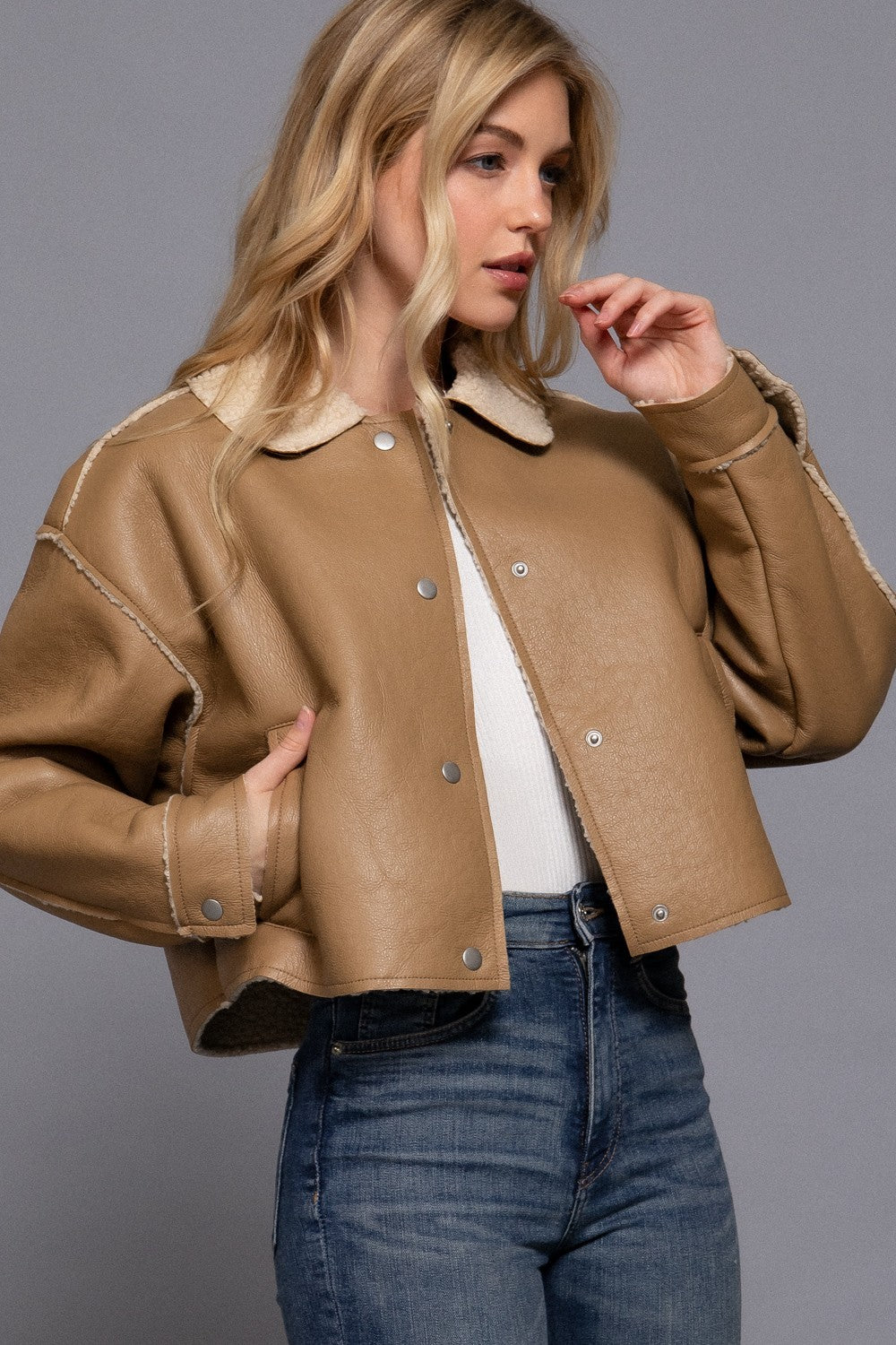 Kiera Faux Leather Jacket