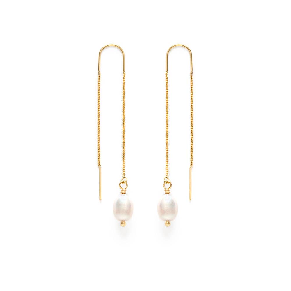 Pearl Threader Earrings
