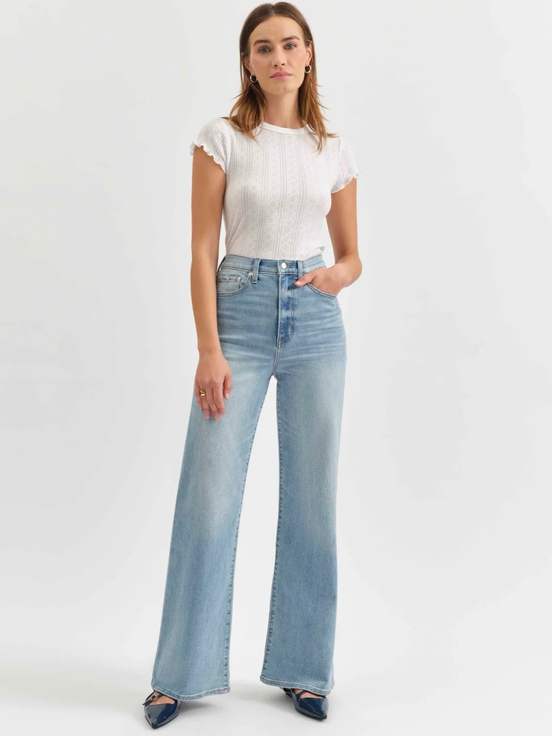 Daze Denim Far Out High Rise Wide Leg Jean