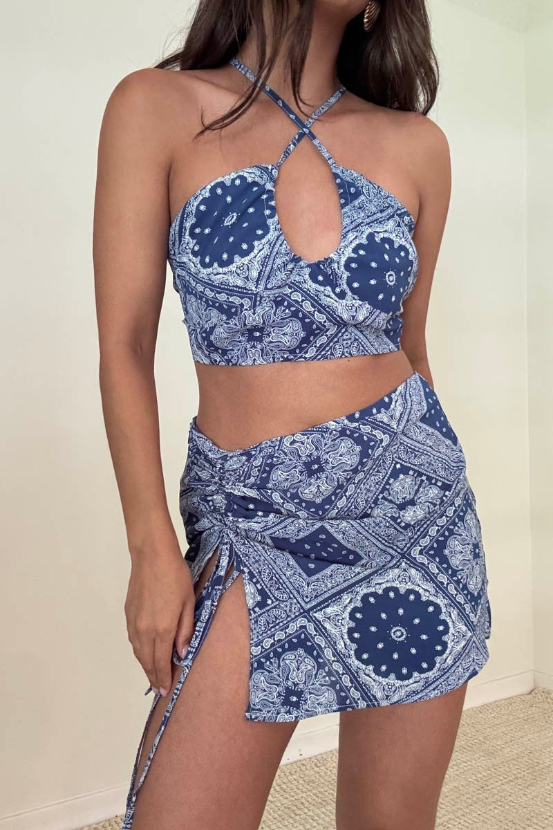 Bandana Bleu Set
