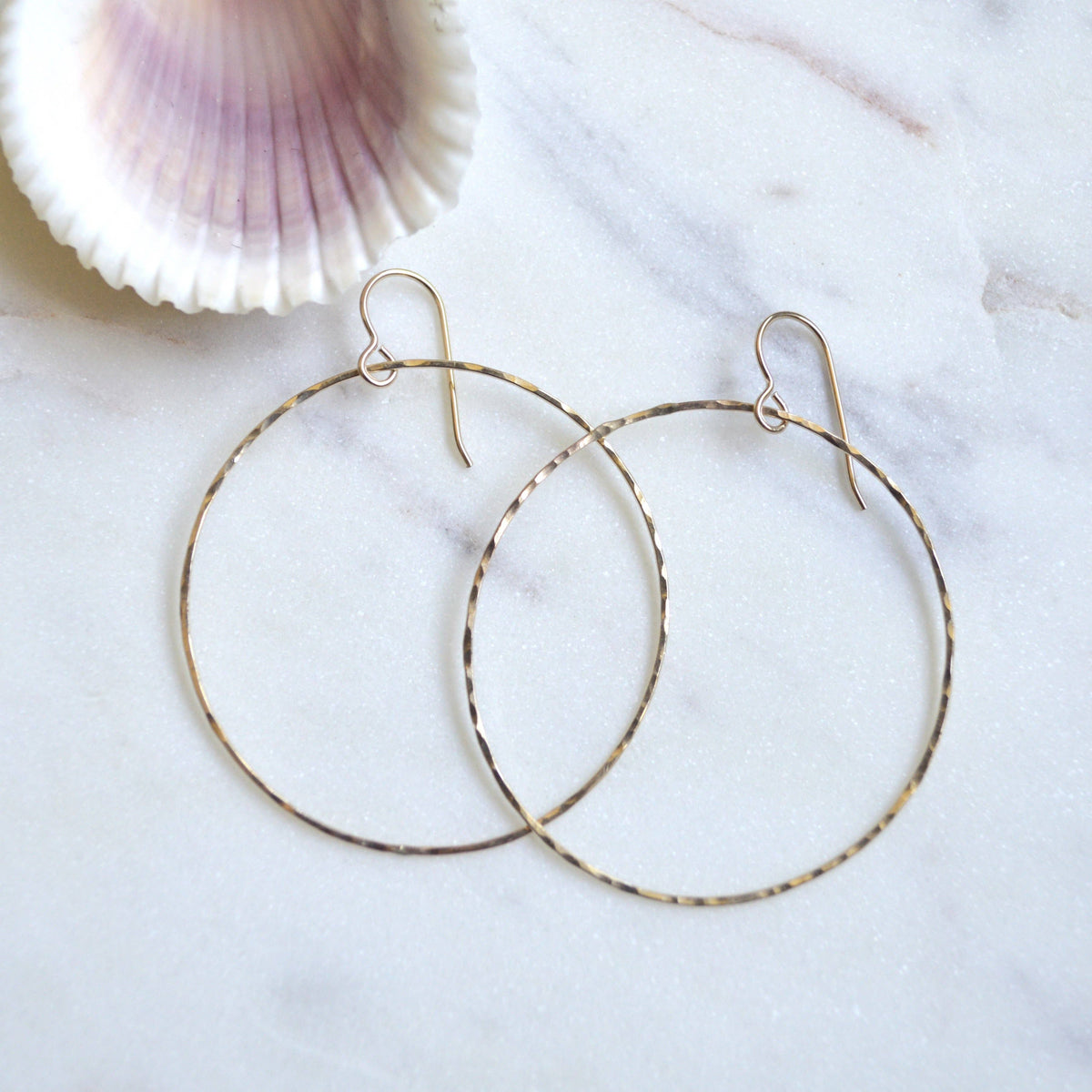 Siera Hammered Hoops