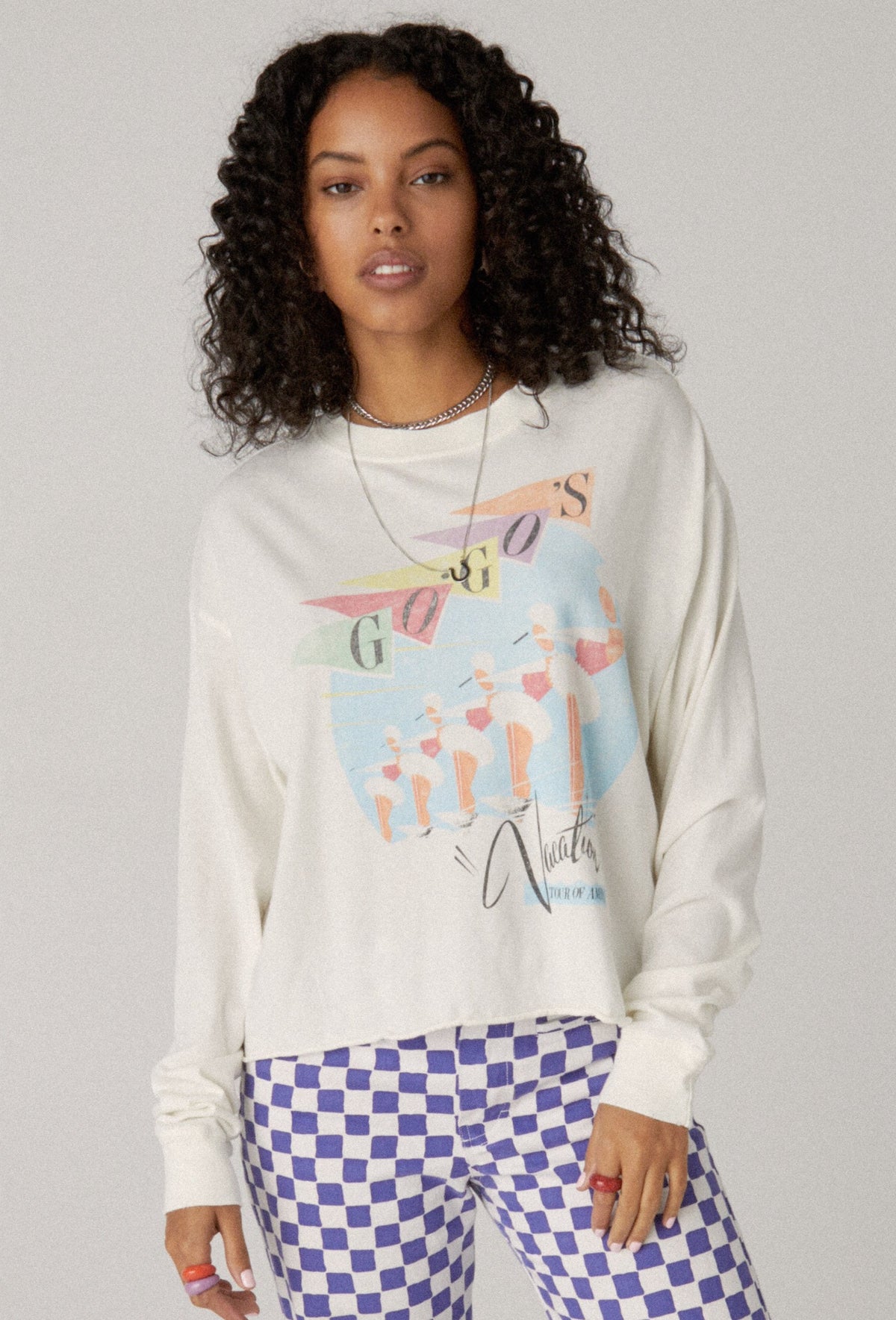 The Gogo's Vacation Long Sleeve Crop